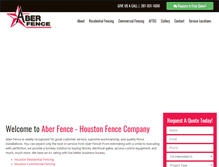Tablet Screenshot of aberfence.com